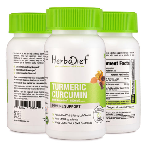 Turmeric Curcumin Capsules with Bioperine for Immunity & Joint Support