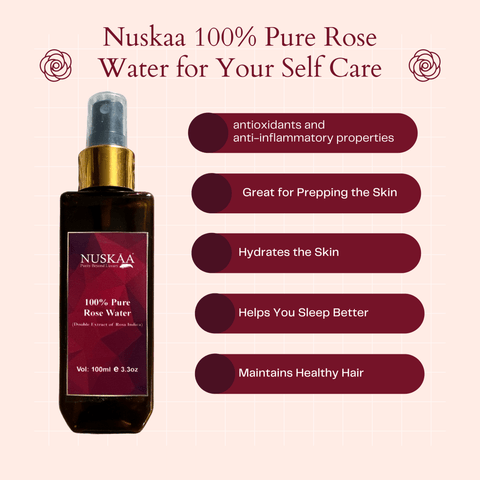 100% Pure Rose Water - Skin & Hair Care