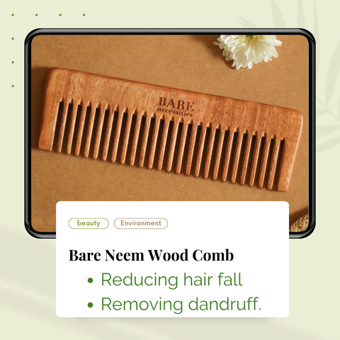 Handmade Neem Wooden Comb - Hair Care