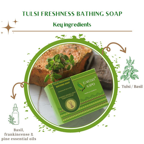 Tulsi Freshness Bathing Soap, 100g