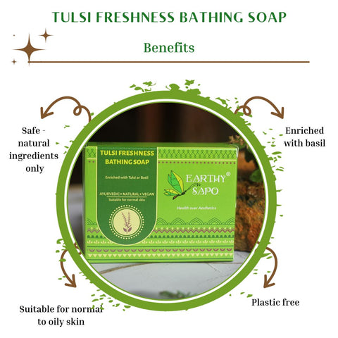 Tulsi Freshness Bathing Soap, 100g