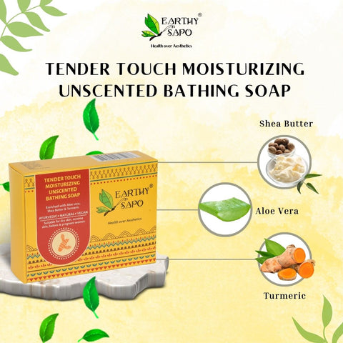 Tender Touch Moisturizing Unscented Bathing Soap, 100g