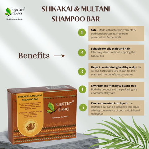 Shikakai & Multani Shampoo Bar, 100g