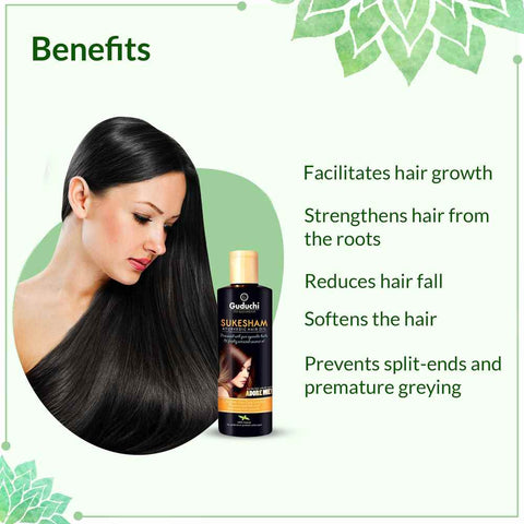 Ayurvedic Sukesham Anti Hair Fall Oil for Hair Fall Control & Hair Regrowth - 200ml