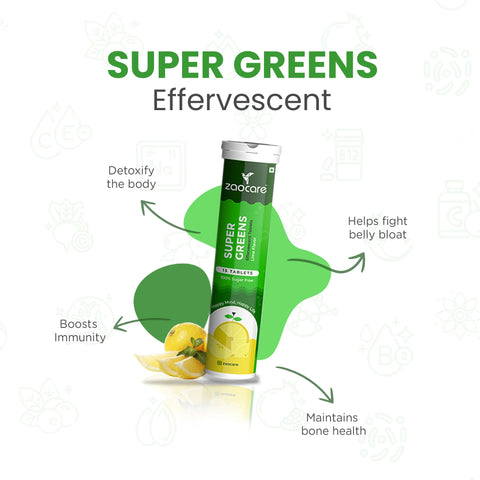 Supergreens Effervescent  Tablets - Immunity & Detox