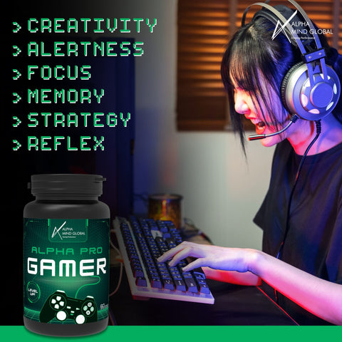 Alpha Pro Gamer for Enhanced Mental Alertness, Reflexes and Strategy - Nootropics (Mental Performance)