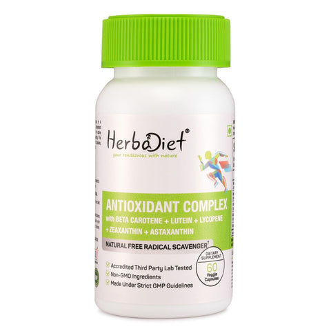 Antioxidant Complex for Natural Immunity Support with Carotene, Lutein, Lycopene, Zeaxanthin & Astaxanthin