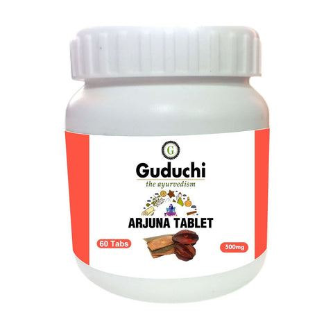 Arjuna Tablet - Cardio Care | Maintain Healthy Blood Pressure | Reduces from Clot Formation | Protects Heart Muscles - 60 Tabs | 500mg