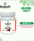 Arjuna Tablet - Cardio Care | Maintain Healthy Blood Pressure | Reduces from Clot Formation | Protects Heart Muscles - 60 Tabs | 500mg