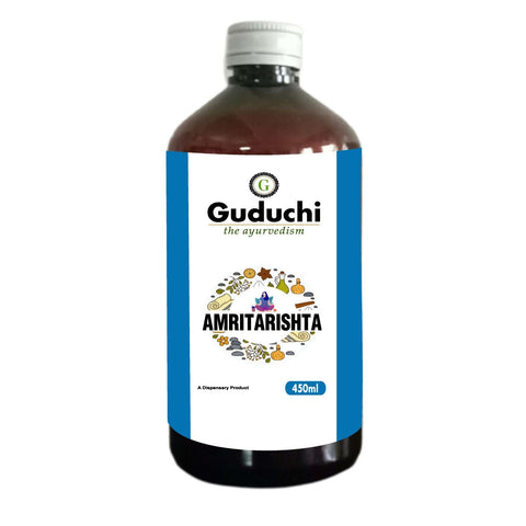 Asava Arishta Amritarishta | Helps Treat Mild to High Temperatures like Malaria, Dengue & Viral | Boosts Immunity | 450ML