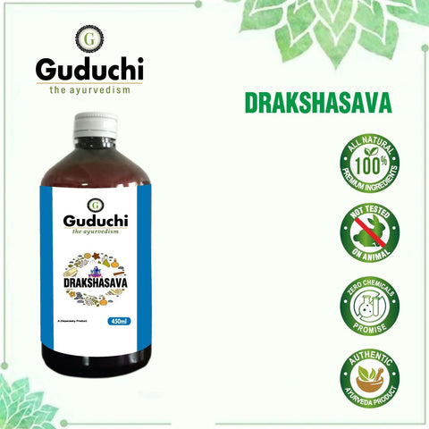 Asava Arishta Drakshasava | Useful Ayurvedic formulation for Cardiac Disorders, Indigestion & Increases Appetite| 450ML