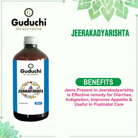 Asava Arishta Jeerakadyarishta | Effective remedy for Diarrhea, Indigestion, Improves Appetite | Useful in Postnatal Care | 450ML