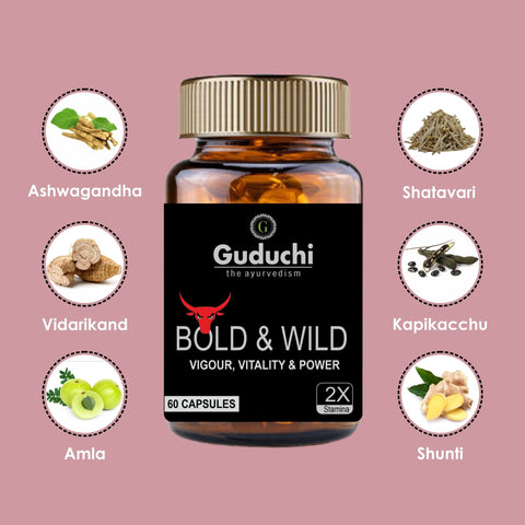 Bold and Wild Men's Wellness Natural Ayurvedic Product | Boosts Performance & Stamina for Men | Gives Vigour & Strength | No Side Effects