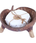 COCONUT SHELL SOAP DISH WITH STAND