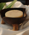 COCONUT SHELL SOAP DISH WITH STAND