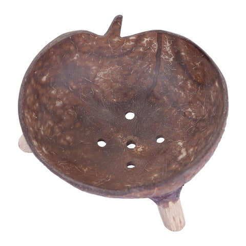 COCONUT SHELL SOAP DISH WITH STAND