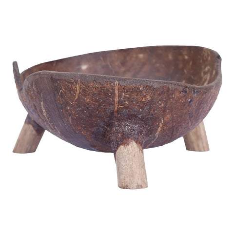 COCONUT SHELL SOAP DISH WITH STAND