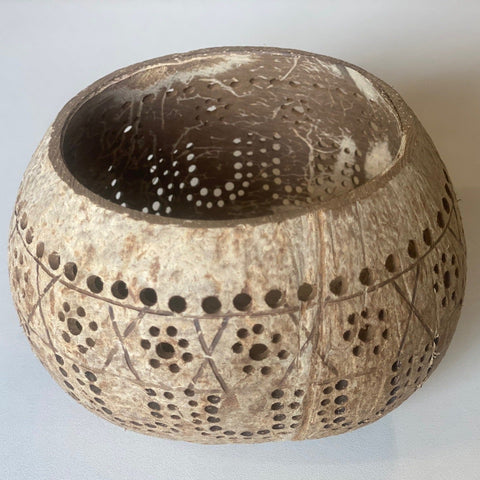 Coconut Shell Tea Light Holder