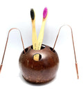 Coconut Shell Tooth Brush Stand