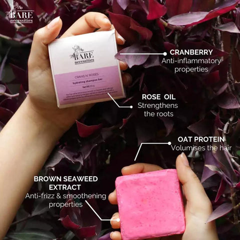 Crans N' Roses Organic Anti Hairfall Shampoo Bar (Paraben & SLS Free)