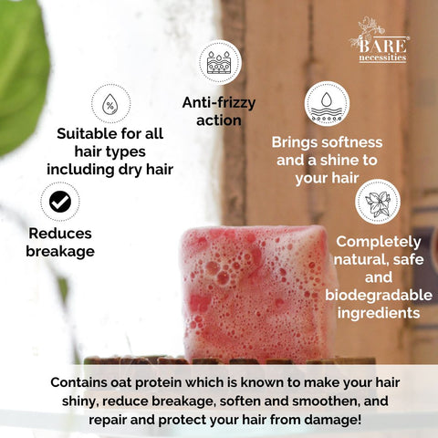 Crans N' Roses Organic Anti Hairfall Shampoo Bar (Paraben & SLS Free)