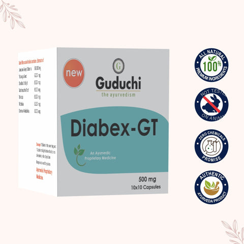 Diabex - GT| Improves insulin secretion| Helps to stimulate the pancreas for releasing proper insulin - 100 Capsule.