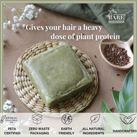 Flaxseed & Moringa Anti Hairfall Shampoo Bar (Paraben & Sulphate Free)