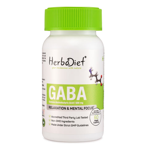 GABA (Gamma-Aminobutyric Acid) Supplement for Promoting Relaxation & Calmness