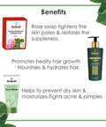 Glow from Head to Toe: Rose Soap, Hair Growth Shampoo & Neem Tulsi Face Wash Combo