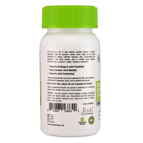 Glucosamine with Chondroitin, Turmeric Extract and MSM Blend for Joint Support & Collagen Formation