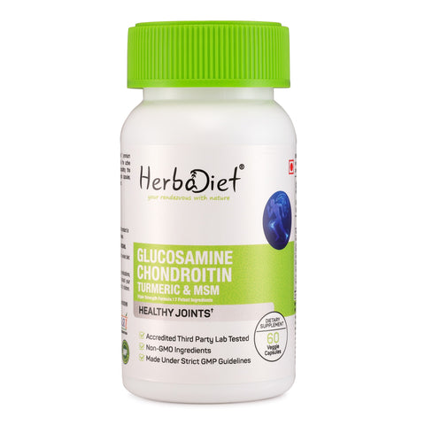 Glucosamine with Chondroitin, Turmeric Extract and MSM Blend for Joint Support & Collagen Formation