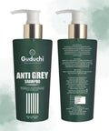 Guduchi Ayurveda Anti Grey shampoo.