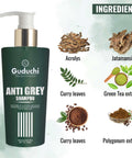 Guduchi Ayurveda Anti Grey shampoo.