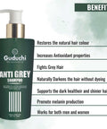 Guduchi Ayurveda Anti Grey shampoo.