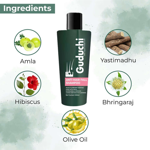 Guduchi Ayurveda Anti Hair Fall shampoo.