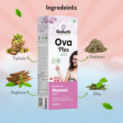 Guduchi Ayurveda Ova+ Juice Regularizes the menstrual cycle