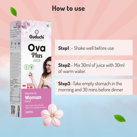 Guduchi Ayurveda Ova+ Juice Regularizes the menstrual cycle