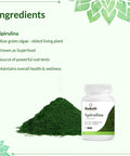 Guduchi Ayurveda Spirulina - 90 Capsules | Blue - Green Algae Oldest Living plant | More than 100 healthy & powerful Nutrients