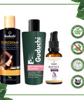 Hair Fall Defenders: Guduchi's Sukesham Oil, Anti Hairfall Shampoo & Bouncy Hair Serum Combo