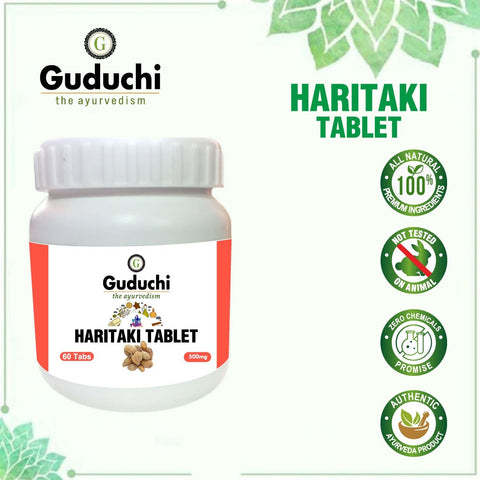 Haritaki Tablet - A Detoxification & Rejuvenation for Vata - 60 Tabs | 500mg