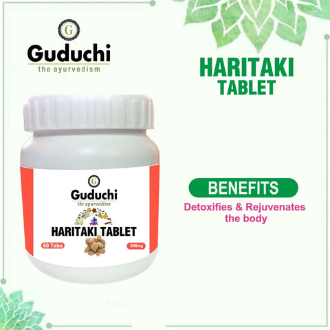 Haritaki Tablet - A Detoxification & Rejuvenation for Vata - 60 Tabs | 500mg