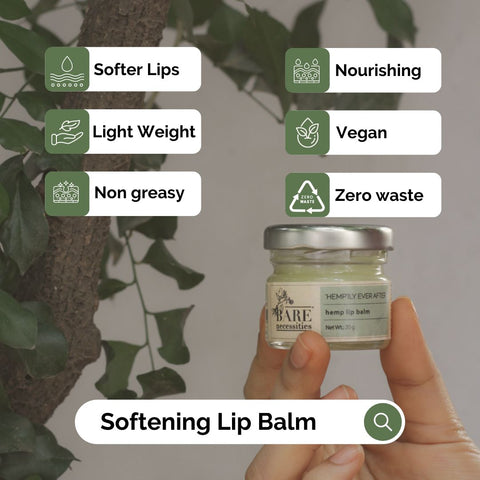 Hydrating Hemp Lip Balm with Mango Butter & Lavender Essential Oil for Chapped & Dry Lips