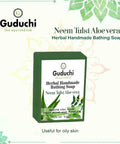 Herbal Handmade Neem,Tulsi & Aloevera Bathing Soap, Highly Recommended for Oily skin - 5*100gm