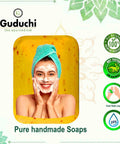 Herbal Handmade Papaya Bathing Soap for Bright, Glowing Skin, Helpful in pigmentation - 5*100gm