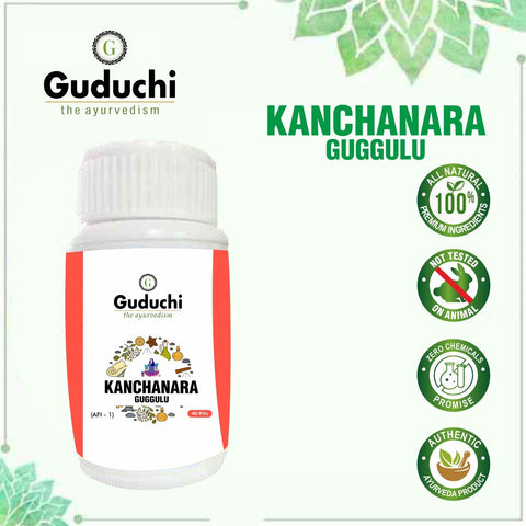 Kanchanar Guggulu | Effective in hypothyroidism & hormonal imbalance - 40 Pills