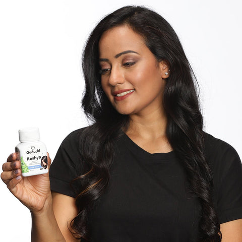 Keshya Hair Nutrition Supplement | Improves Scalp Health | Stimulate hair follicles | Prevents hair fall | Promotes hair growth | 250mg Tablets