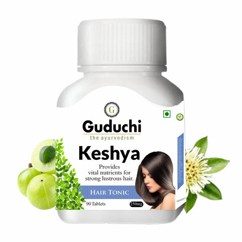 Keshya Hair Nutrition Supplement | Improves Scalp Health | Stimulate hair follicles | Prevents hair fall | Promotes hair growth | 250mg Tablets