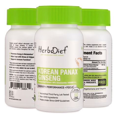 Korean Panax Red Ginseng Extract with Extra POTENT 80% Ginsenosides