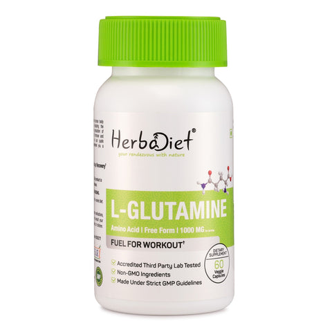 L - Glutamine Amino Acid Supplement for Muscle Recovery, Endurance & Strength (Fuel for Workout)