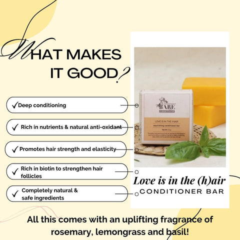 Love is in the Hair Organic Conditioner Bar for Healthy Hair